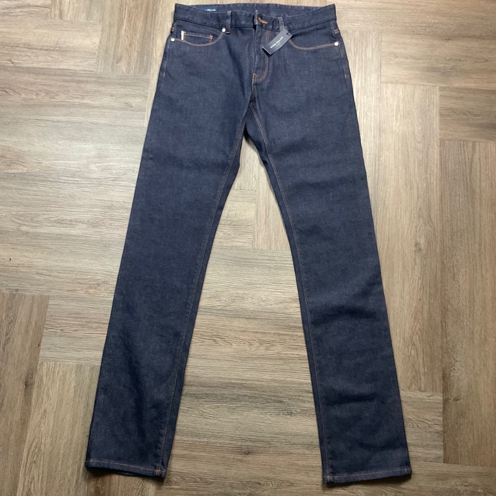 NWT Peter Millar Collection Japan Selvedge Jeans Mens 32x35 Dark Wash Classic - Picture 3 of 12